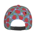 thumbnail image 6 of Balery Baseball Cap Adjustable Size for Running Workouts and Outdoor Activities All Seasons Dad Hat(Hand Drawn Strawberry), 6 of 9