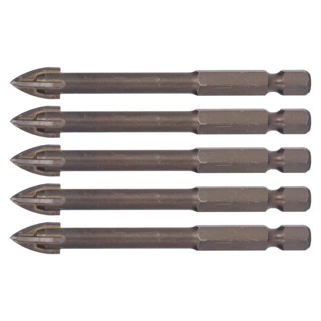 Brocas para azulejos, 5 piezas Brocas cruzadas Brocas cruzadas Broca cruzada Valor excepcional