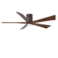 thumbnail image 3 of IR5HLK five-blade flush mount paddle fan in Brushed Bronze finish with 60” solid barn wood tone blades and integrated LED light kit., 3 of 7