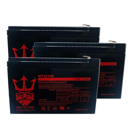 Emerson AU-750-60 12V 12Ah Replacement UPS Battery by Neptune - 3 pack