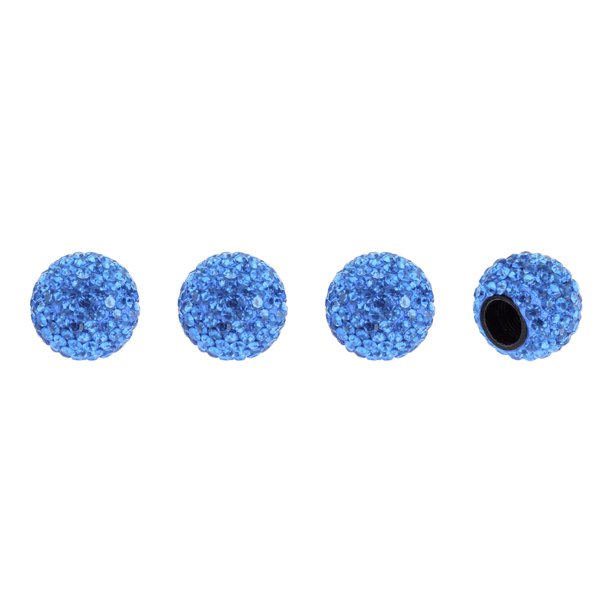 Tapas para Válvula de Neumático Cubiertas de Polvo para Válvula de Neumático 8x16mm Decorativas ABS Azules 4 Pcs