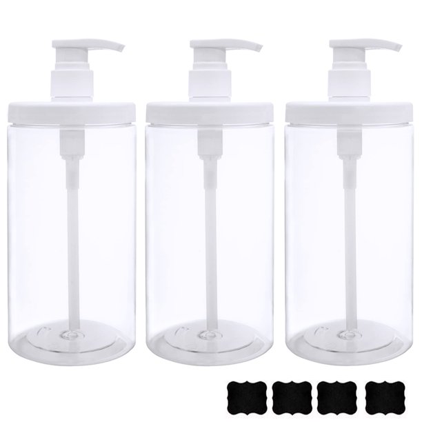 Dispensador de botellas con bomba Cosywell, plástico, 1000 ml (paquete de 3)