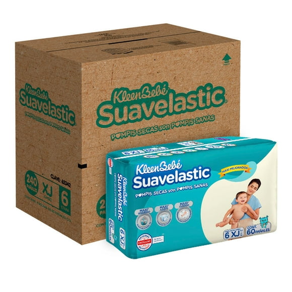 Pañal Desechable Kleenbebe Suavelastic Etapa 6 (60x4) 240pz