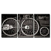 wall26 - Train Wheel Detail in Black and White - Canvas Art Wall Art - 16"x24"