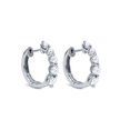 thumbnail image 3 of 1ct Diamond Hoops Womens Earrings 14K White Gold, 3 of 3