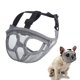thumbnail image 1 of Bozal de perro de hocico corto Bozal de bulldog Malla transpirable ajustable para entrenami Irfora Gris,X-pequeño, 1 of 7