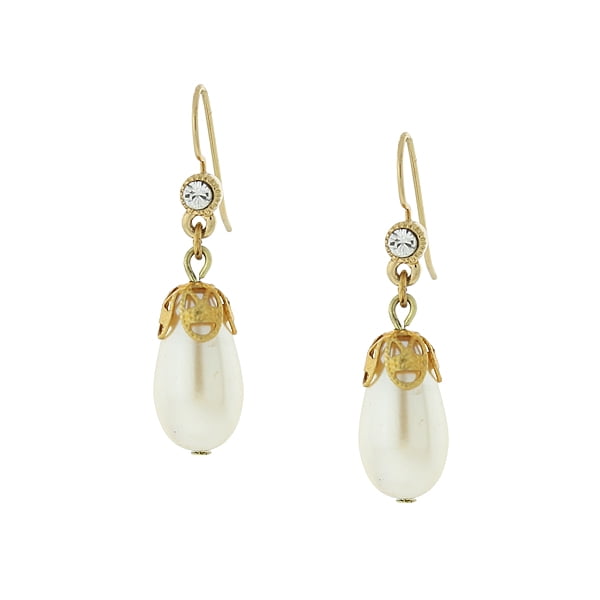1928 Jewelry - 1928 Jewelry Gold Tone Simulated Pearl And Crystal ...