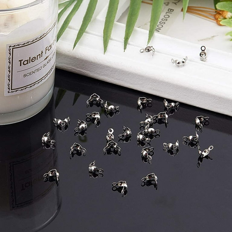 200pcs Stainless Steel Crimp Beads & Cord End Caps – Gold Or Silver – For Jewelry Making & Chain Connectors