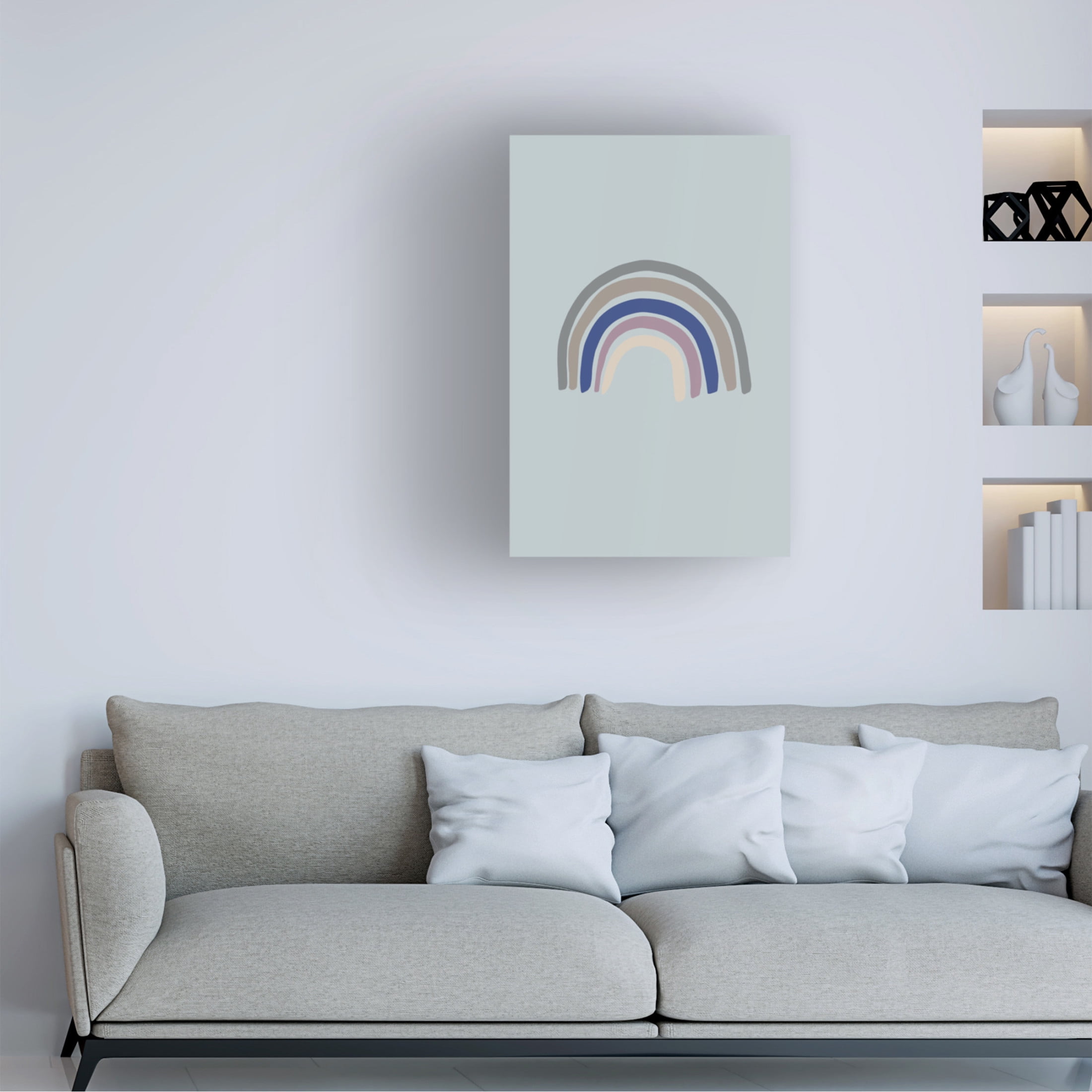 Canvas Wall Art - Pictufy Studio 'Rainbow Blue' Wall Art for Living Room, Bedroom, or Office Décor by Trademark Fine Art - 12 x 19 Inches