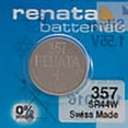 thumbnail image 1 of 1 x Renata 357 Piles pour Montres, SR44W Pile, 1 of 1