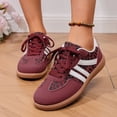 thumbnail image 2 of Rokment Women's Vintage Leopard Running Skate Shoes Comfortable Casual Color Block Lace up Low Top Walking Flat Tennis Sneakers Outdoor Athletic Trainers, 2 of 7