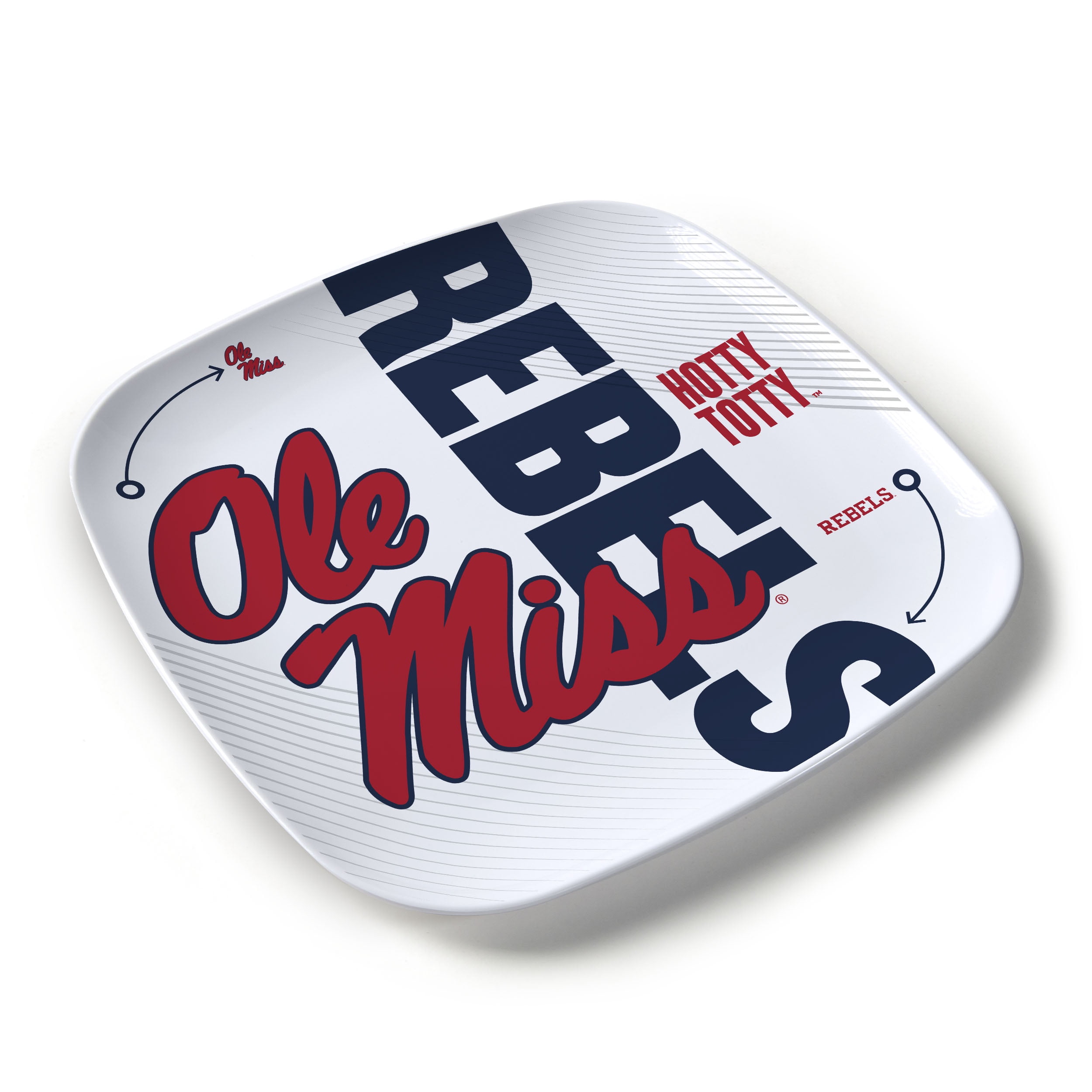YouTheFan NCAA Mississippi Rebels Large Party Plate
