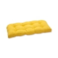 thumbnail image 2 of Pillow Perfect Outdoor Fresco Yellow Wicker Loveseat Cushion, 2 of 4