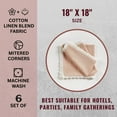 thumbnail image 3 of Fingercraft Cloth Napkin, Soft Quality Cotton Linen Blend Fabric, Dinner Napkins with Premium White Lace, 6 Pack, 20”x20” Pink, 3 of 8