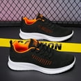 thumbnail image 3 of Mens Lightweight Breathable Knit Running Shoes - Soft EVA Sole, Lace Up, Mesh Inner, Comfy Solid Color Sneakers for Outdoor Jogging, Casual Daily Wear in Spring, Summer, Fall Seasons, 3 of 5