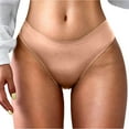 thumbnail image 4 of Silk Underwear for Women Plus Size M-4X High-Cut Low Waisted Thongs Ladies Solid Comfort Stretchy Quick-Drying No Show Panties Briefs, 4 of 7