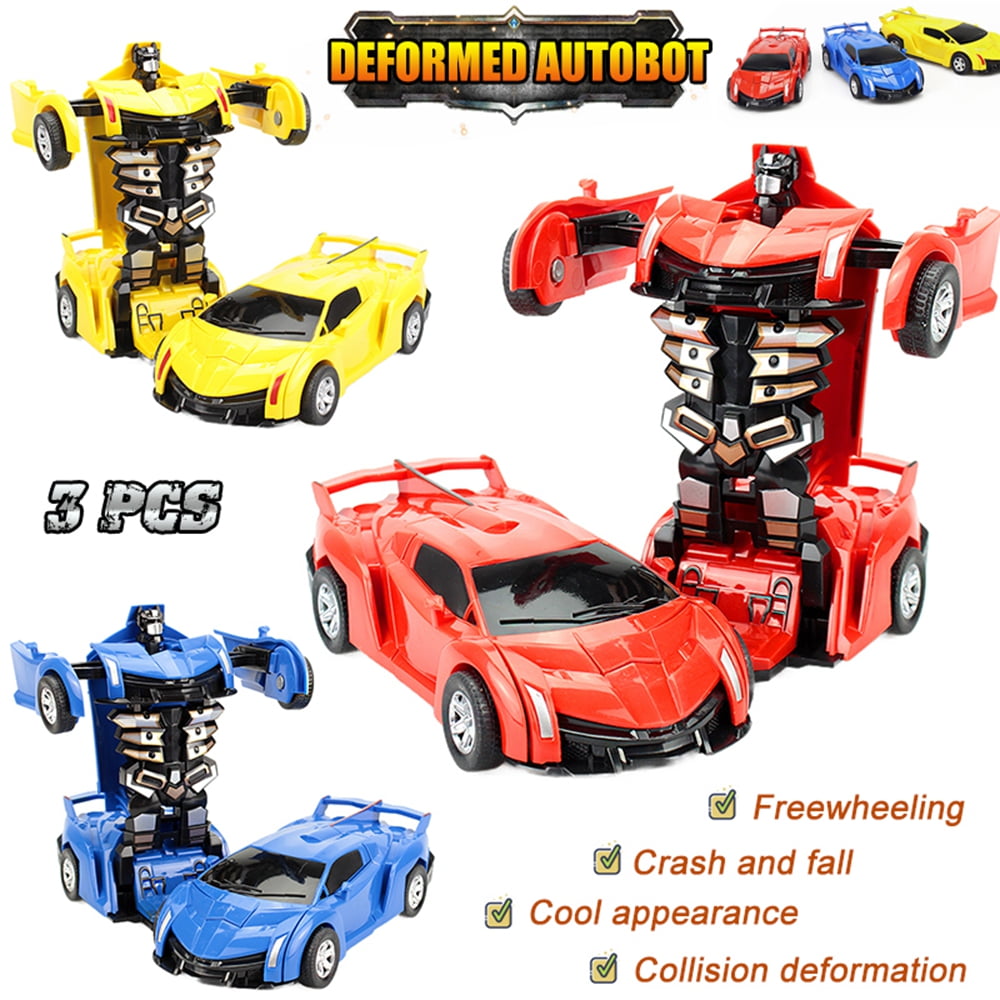 Transforming Toys Car Friction Powered C Robot Car Toy 2 in 1 Deformation Car 