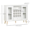 thumbnail image 3 of HOMCOM Kitchen Sideboard Storage Cabinets with Drawer, 12-Bottle Wine Rack, 3 of 10