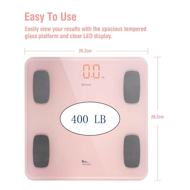 SDARISB Bluetooth scales floor Body Weight Bathroom Scale Smart Backlit  Display Scale Body Weight Body Fat Water Muscle Mass BMI