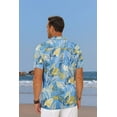 thumbnail image 3 of COOFANDY Men Casual Button Down Shirt Short Sleeve Summer Shirt Camp Collar Shirts, 3 of 6