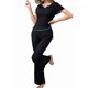 thumbnail image 1 of Conjunto de Pijama de 2 Piezas para Mujer de Corta con Pantalón , Pijama Suave y Ropa de Dormir Informal. Negro L, 1 of 9
