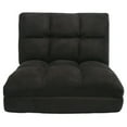 thumbnail image 5 of Loungie Microsuede Flip Chair Lounger Seat Black, 5 of 9