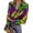 Green #047, variant on Mardi Gras Shirts Womens Mask Print Sequins V Neck T Shirts Carnival Long Sleeve Holiday Graphic Tee Purple M