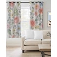thumbnail image 2 of Spring Flowers Blackout Curtains for Bedroom Living Room, Watercolors Pink Blue Flower Eucalyptus Leaves 45 In Long Thermal Insulated Room Darkening Drapes Grommet Window Treatments, 42 x 45 In, 2 of 9