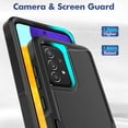 thumbnail image 2 of Defender Case for Samsung Galaxy A52 4G/5G Heavy Duty 1 in 1 Design Rugged Full Body Dustproof Shockproof Bumper Non-Slip Protective Cover,Black,For Galaxy A52 4G/5G, 2 of 10