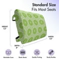 thumbnail image 5 of Fruit Lumbar Pillow, Continuous Pattern with Round Slices of Lime Citrus Food on Thin Stripes, Soft Back Cushion for Office Chairs with Adjustable Straps, 14" x 13", Lime Green and White, by Ambesonne, 5 of 7
