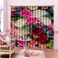 thumbnail image 2 of 2 piezas estilo cortina bufanda ventana cortina decorativa conjunto 8 Zulema Cortinas de ventana de baño floral, 2 of 6