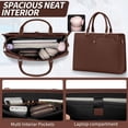 thumbnail image 6 of Laptop Tote Bag for Women 15.6 Inch  Leather  Bags Large Capacity Business Office Work Briefcase, 6 of 6