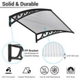 thumbnail image 4 of Yescom 2Pcs 40"x40" Door Window Awning Whole One-piece Polycarbonate UV30+ Outdoor Rain Snow Protection White Board, 4 of 9