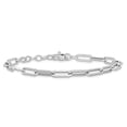 thumbnail image 3 of 14K White Gold Polished Fancy Link with 1in ext Bracelet, 3 of 4