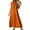 Orange, variant on Women's V Neck Short Sleeve Linen Maxi Dress with Back Zipper Comfortable Summer Beach Dress XXL Size Wine