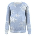 thumbnail image 4 of EGNMCR Noël Sweatshirt Mode Femmes Imprimé Col Rond Tops Manches Longues Confortable Blouse Sweatshirt sur l'Autorisation, 4 of 5