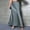 Gray, variant on Floral Print Skirt with Elastic Waist,Womens Fashion Solid Color A Character Satin Fabric Invisible Zipper Half Length Skirt Gray M