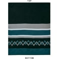 thumbnail image 5 of Chezmoi Collection 7-Piece Teal/Black/Gray Modern Stripe Zigzag Embroidery Comforter Set, King, 5 of 9
