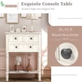thumbnail image 4 of THOWDEE Accent Collection Modern Wood Console Table, Ivory, 4 of 7