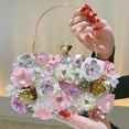 thumbnail image 4 of Women's Floral Evening bags 3D Sequins Evening Handbag Lady Party Wedding Clutch Purse Colorful Flower Formal Bag, 4 of 8
