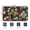 thumbnail image 5 of Red Strawberry Plants Fruit Leaf Black Pattern Door Rugs,Washable Non Slip Door Mats Indoor,Decorative Door Mats,Entry Mat Indoor for Entrance,Bedroom,Kitchen,Bathroom,30"x17", 5 of 6