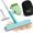 Blue, variant on Blue 4-in-1 Adjustable Carpet Rake Hair Remover Kit with Broom, Gloves and Scraper