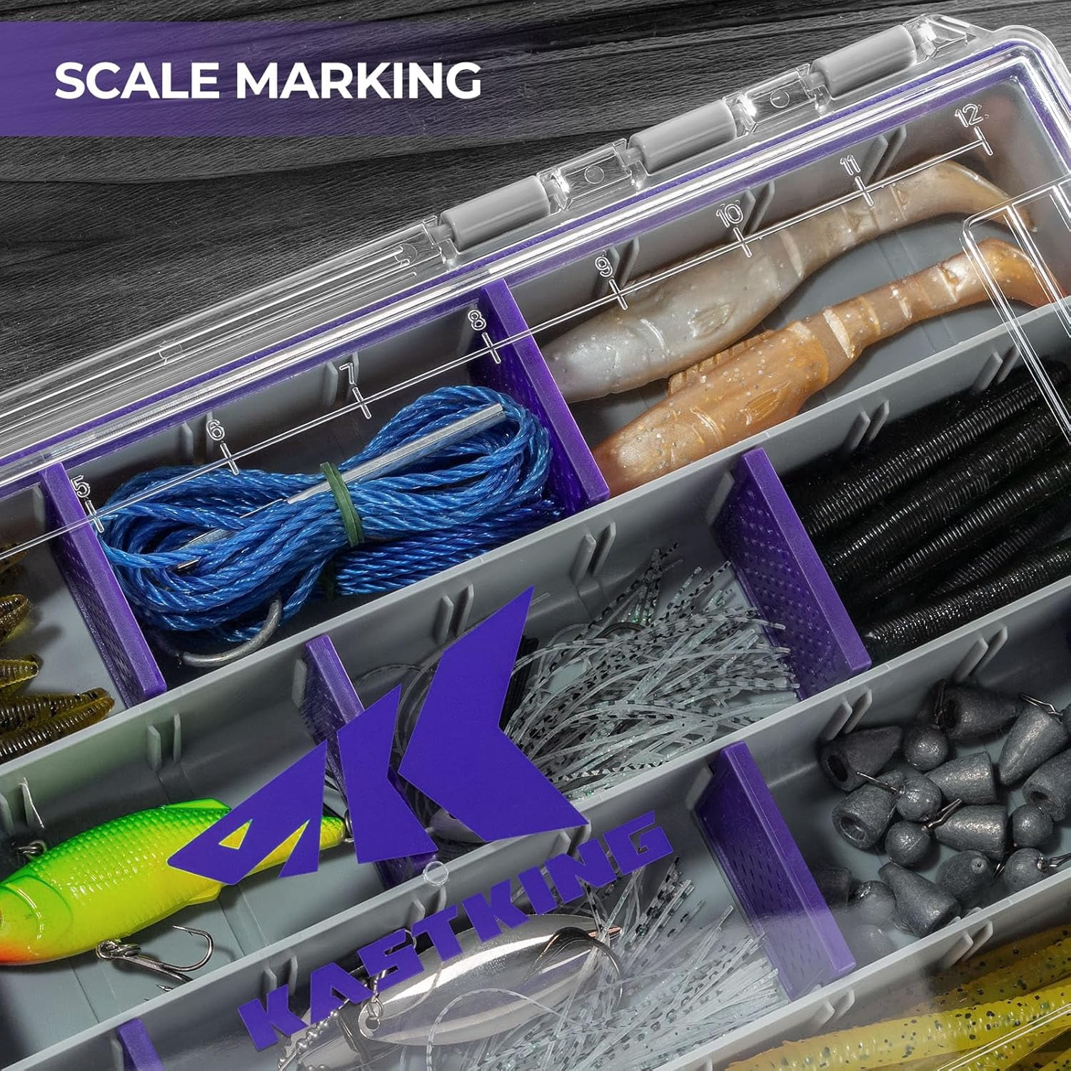 KastKing Waterproof Tackle Box,3700 Tackle Trays, Fishing -HyperSeal