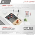thumbnail image 3 of Stylish Undermount 33" Stainless Steel Single Bowl Workstation Kitchen Sink with 5 accs S-613W, 3 of 17