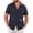 Navy, variant on SHTXOZHI Men's Cuban Guayabera Shirt Short Sleeve Button Down Plus Size Shirts Wedding Summer Beach Tops