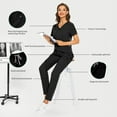thumbnail image 2 of VIAOLI Medical Scrubs for Women Set – V-Neck Top & Straight-leg Pants with Drawstring Waist for Nurse Uniform, 9 colors, 2 of 6