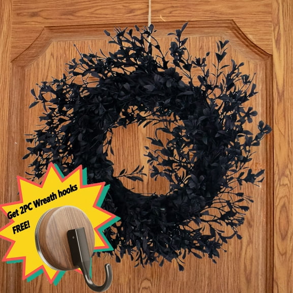 InsCrazy Fall Wreath, Halloween Hanging Door Wreaths Holiday Decorations Plastic Small Flowers Window PropsHome Decor Window Wall Hangings Beautifully Styled