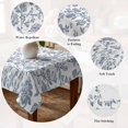 thumbnail image 5 of Blue Flower Table Cloth Waterproof Tablecloths, Vintage Farmhouse Boho Leaf Spring Summer Tablecloth Dining Table Cover for Kitchen Party Tabletop Outdoor, Rectangle Tablecloth 52x70 Inch, 5 of 9