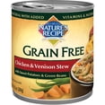 Nature's Recipe Grain Free Chicken & Venison Stew Wet Dog Food, 10