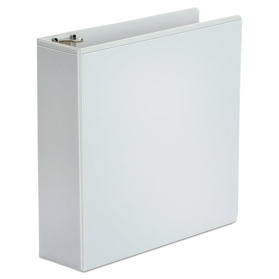 Economy Round Ring View Binder, 3 Rings, 3" Capacity, 11 X 8.5, White, 6/pack | Bundle of 5 Packs